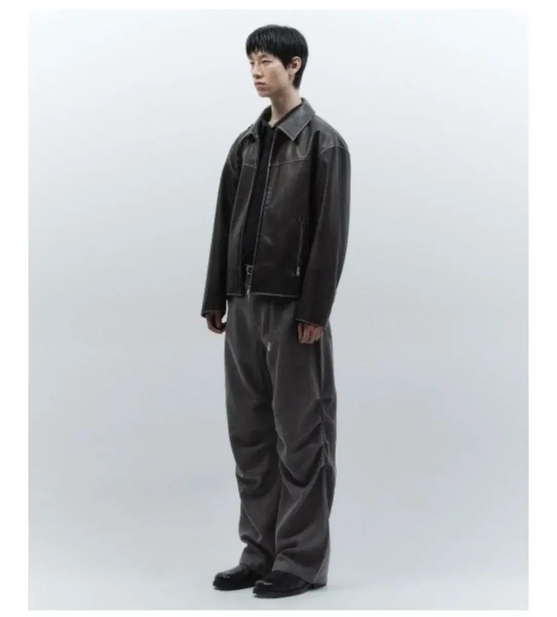 SALE，新作 INSILENCE，Leather Patch Wool Work Jacket